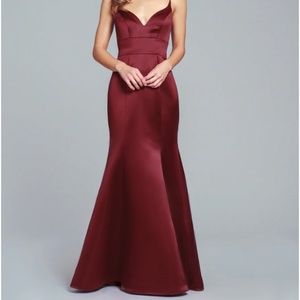 Hayley Paige Occasions Burgundy Dress